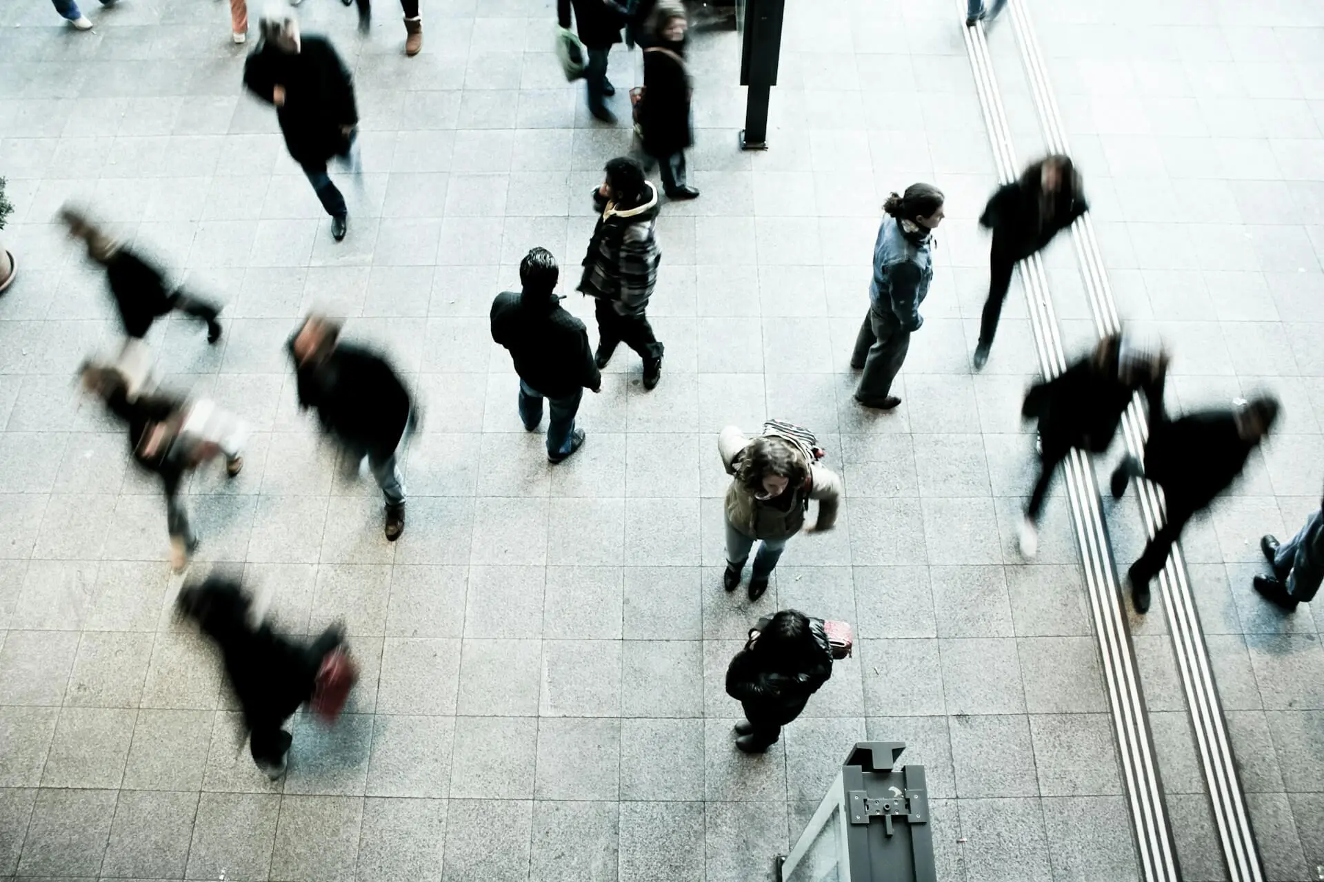 changement une foule de gens en transition